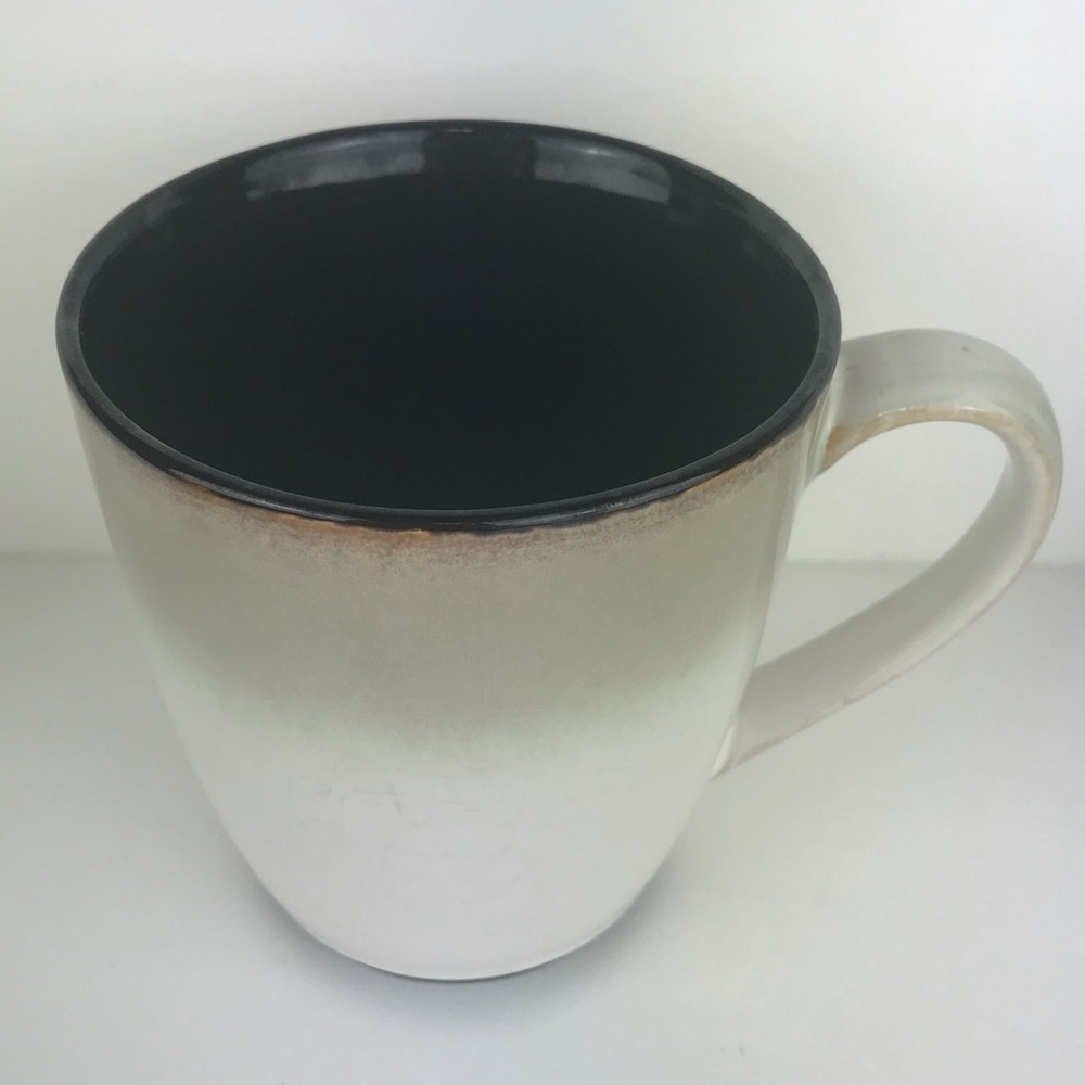 Sango Nova Dinner Ombre White Teal Black Stoneware Mug 12 Oz